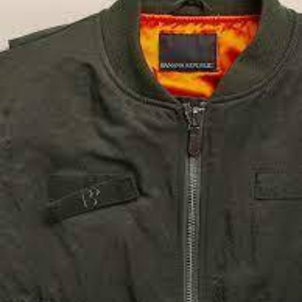 Banana Republic Women's Bomber Jacket size S Earth Green - Picture 3 of 5